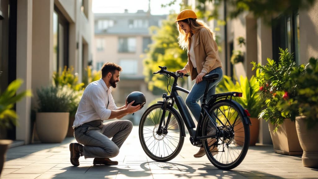 Mobile bike repair technician servicing a bicycle at a customer's location